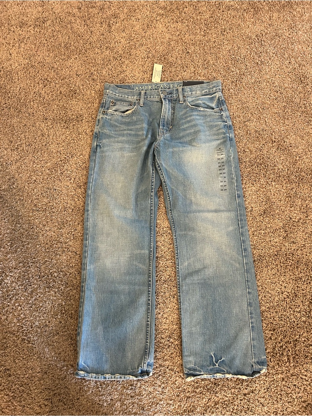 American Eagle Outfitters Men's Light Wash 33x30 bootcut jeans nwt brand new
